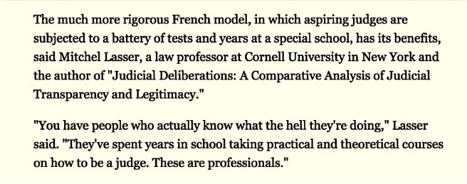 3. NY Times excerpt French judges know what they are doing SC cotin.org
