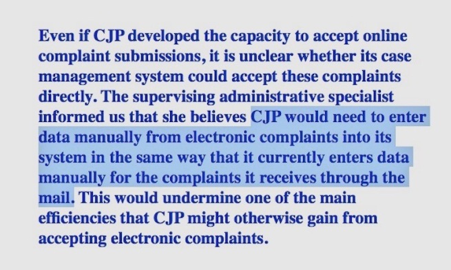 Clip 2 from the California Auditor's report on the Commission on Judicial Performance, 25 april 2019 COTIN.org